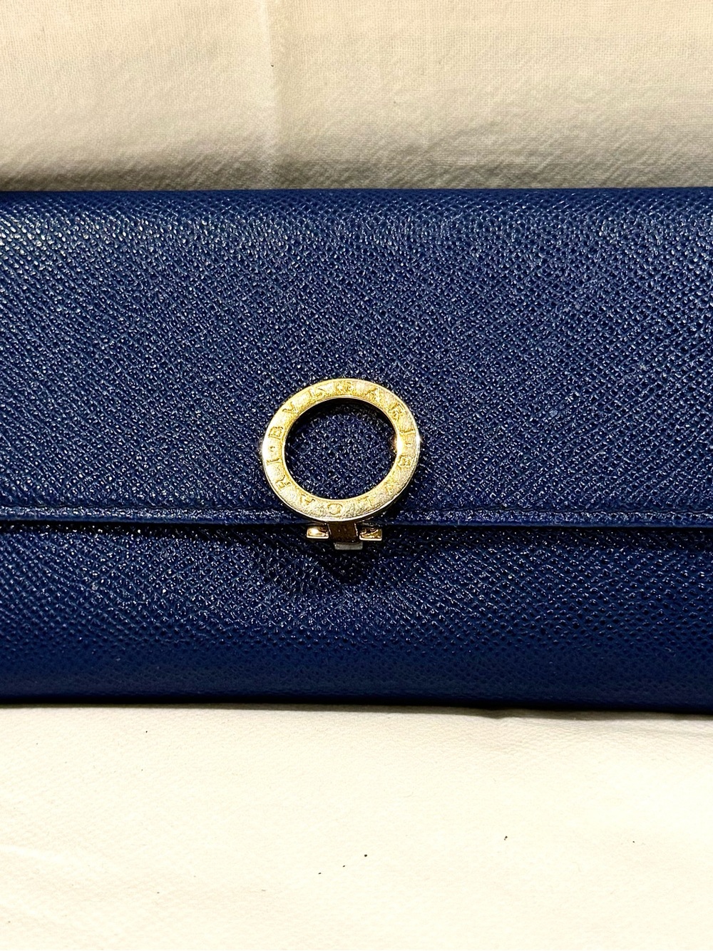 Striking BVLGARI Large Logo Clip Continental Long Wallet